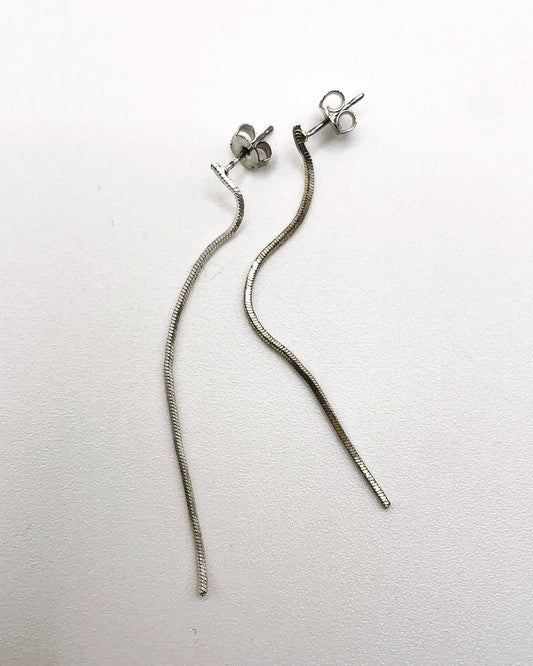 long snake earrings