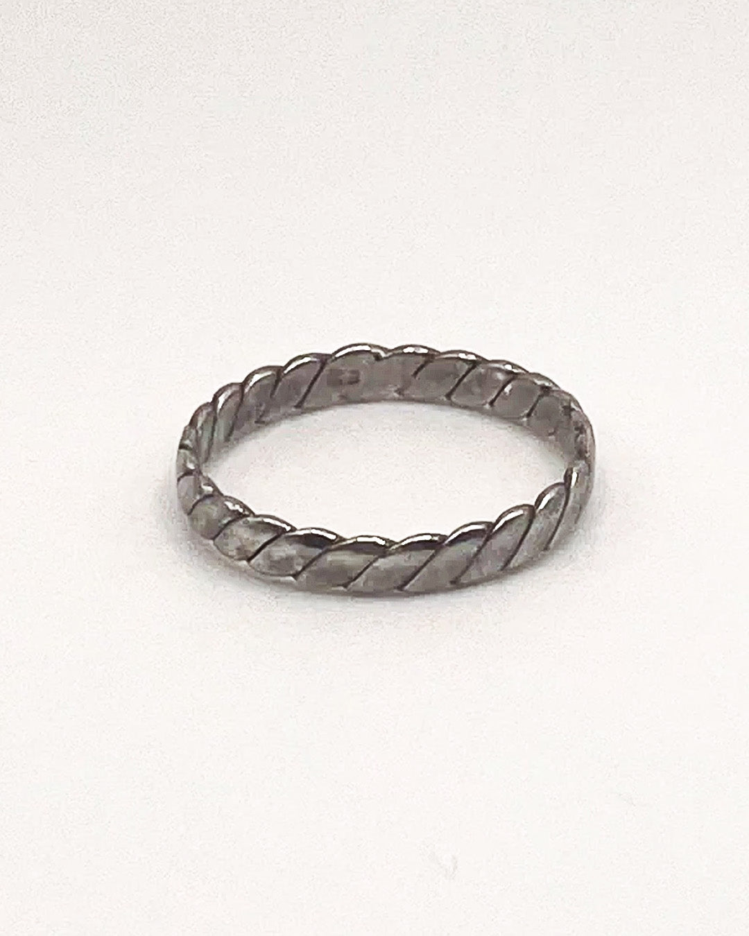 rope ring silver