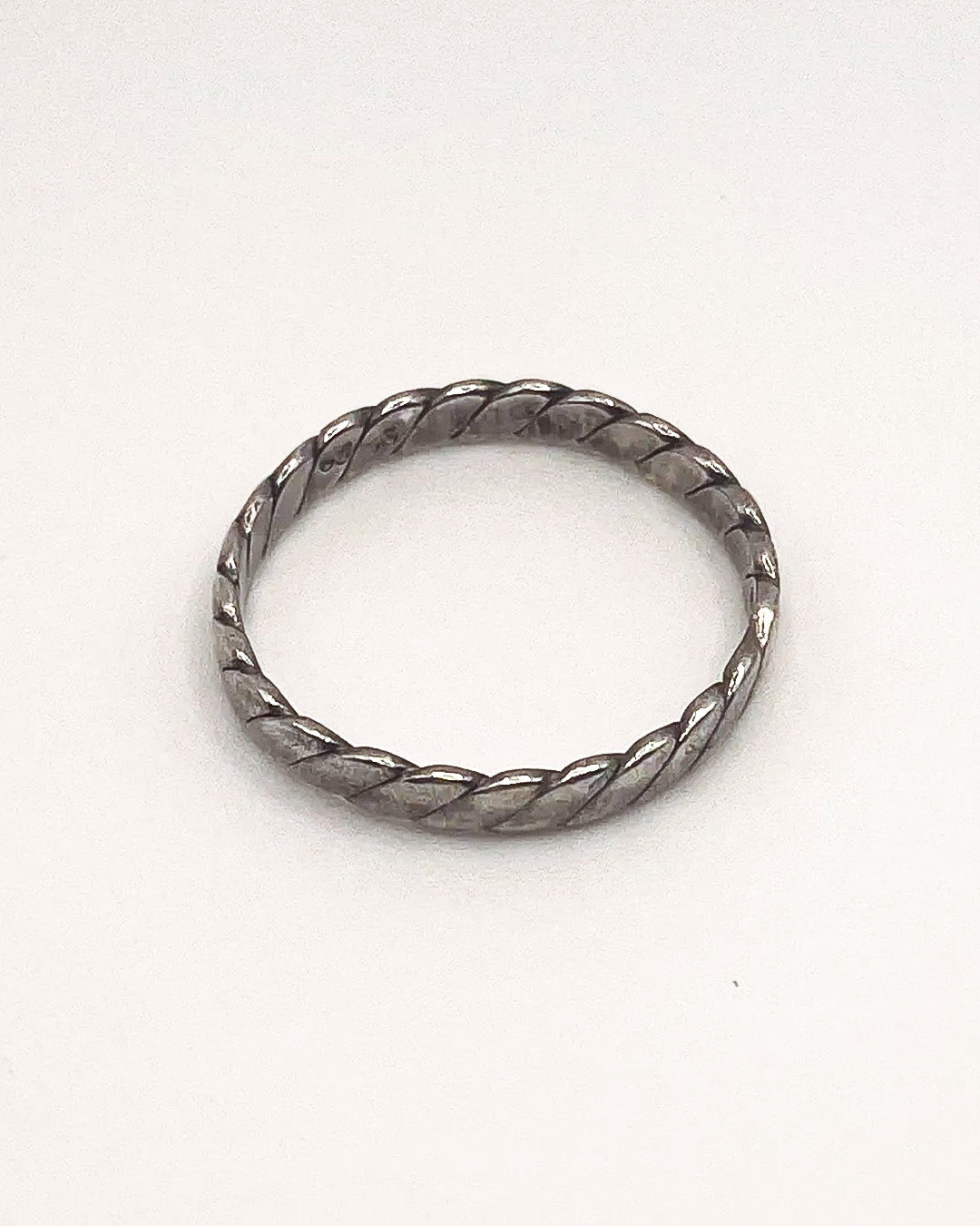 rope ring silver
