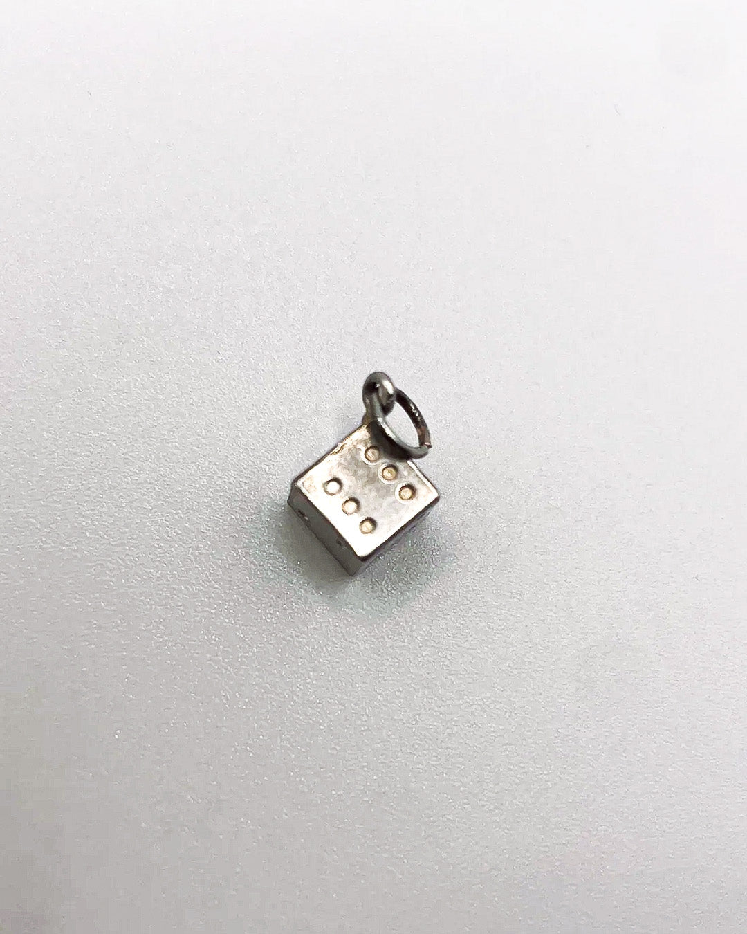 silver dice charm