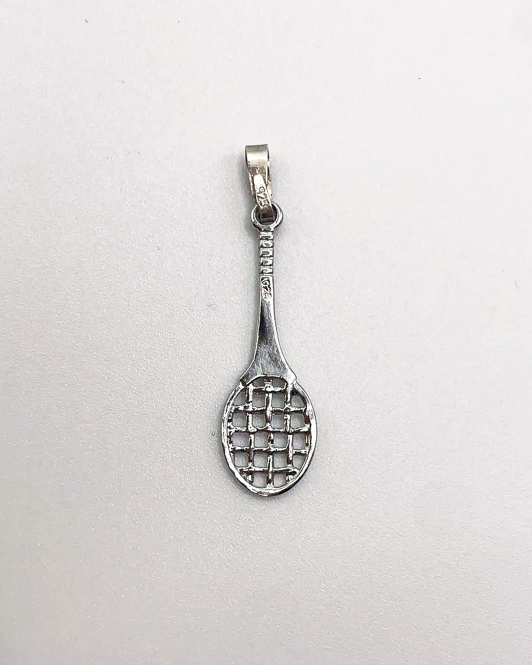 silver racket charm