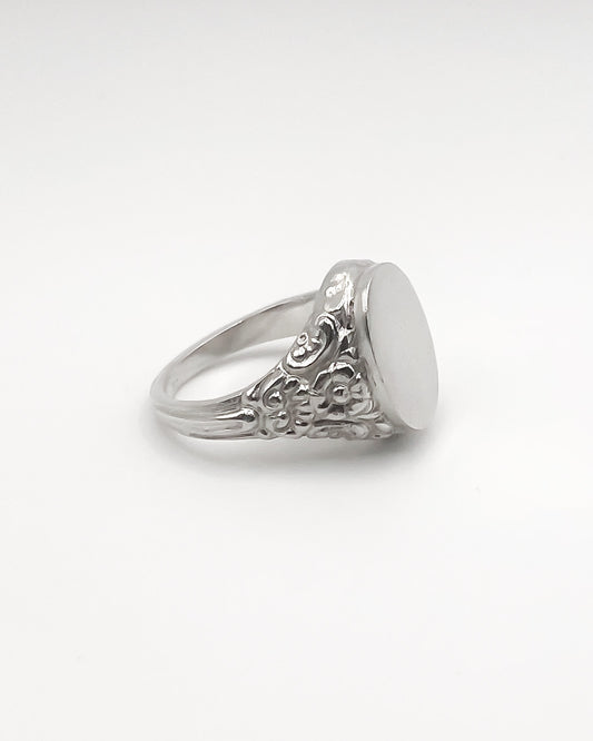 the big flower signet ring